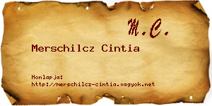 Merschilcz Cintia névjegykártya